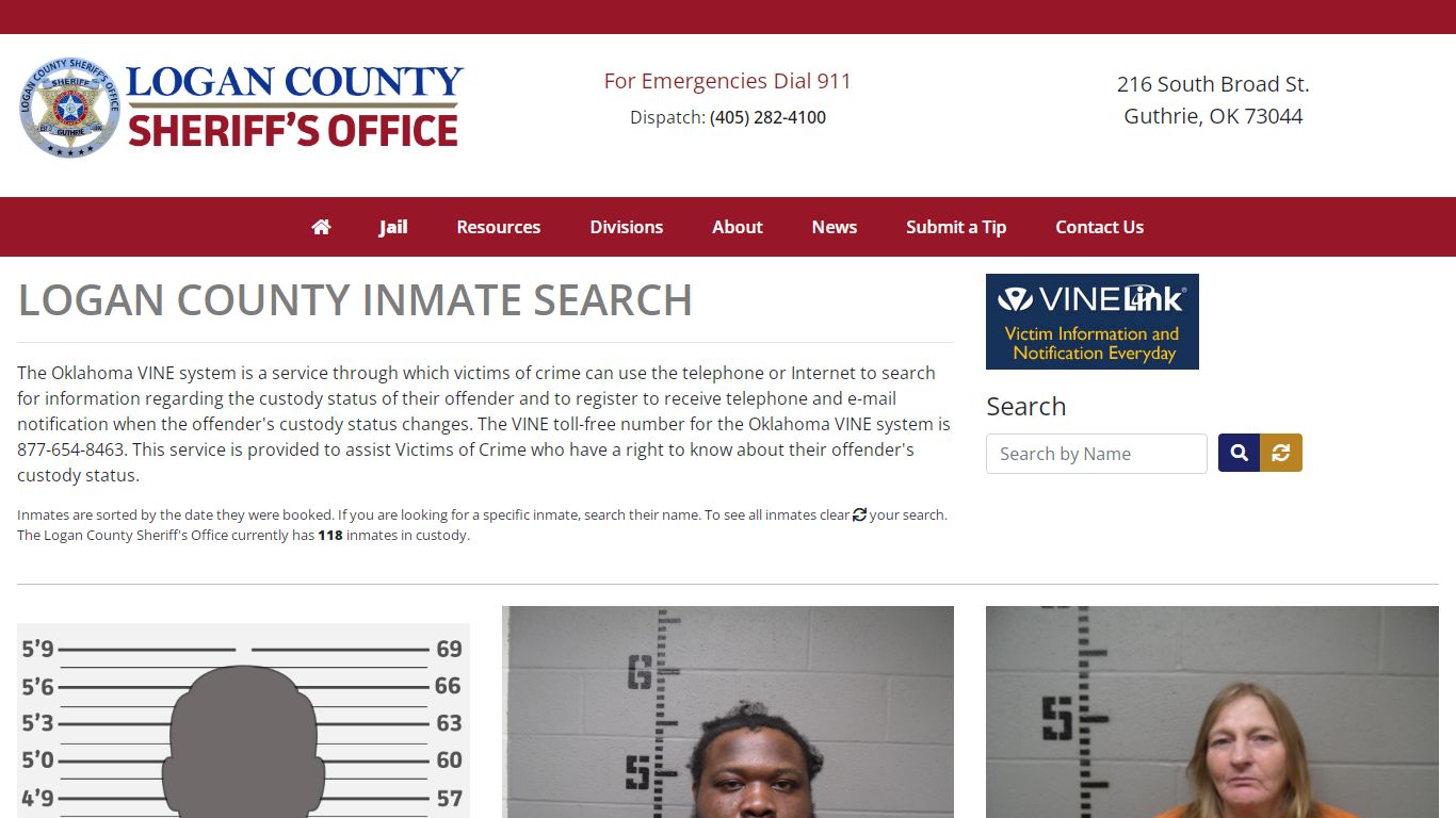 Inmate Search - Logan County Sheriff's Office